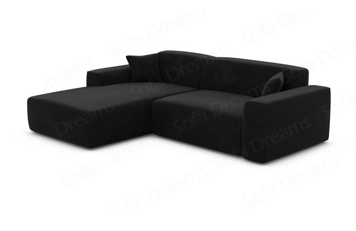 Stoff Ecksofa Mallorca L-Form Schwarz