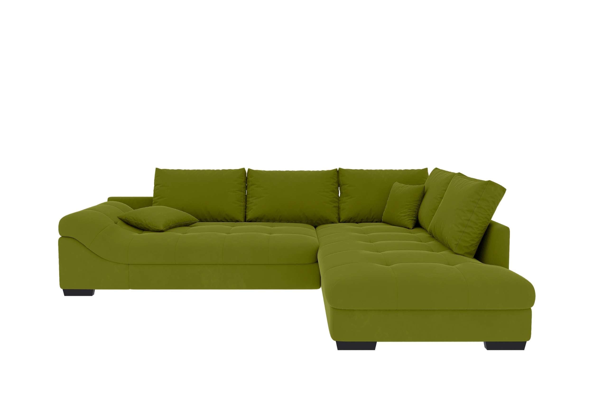 Couch Mykonos L-Form in Stoff Limette