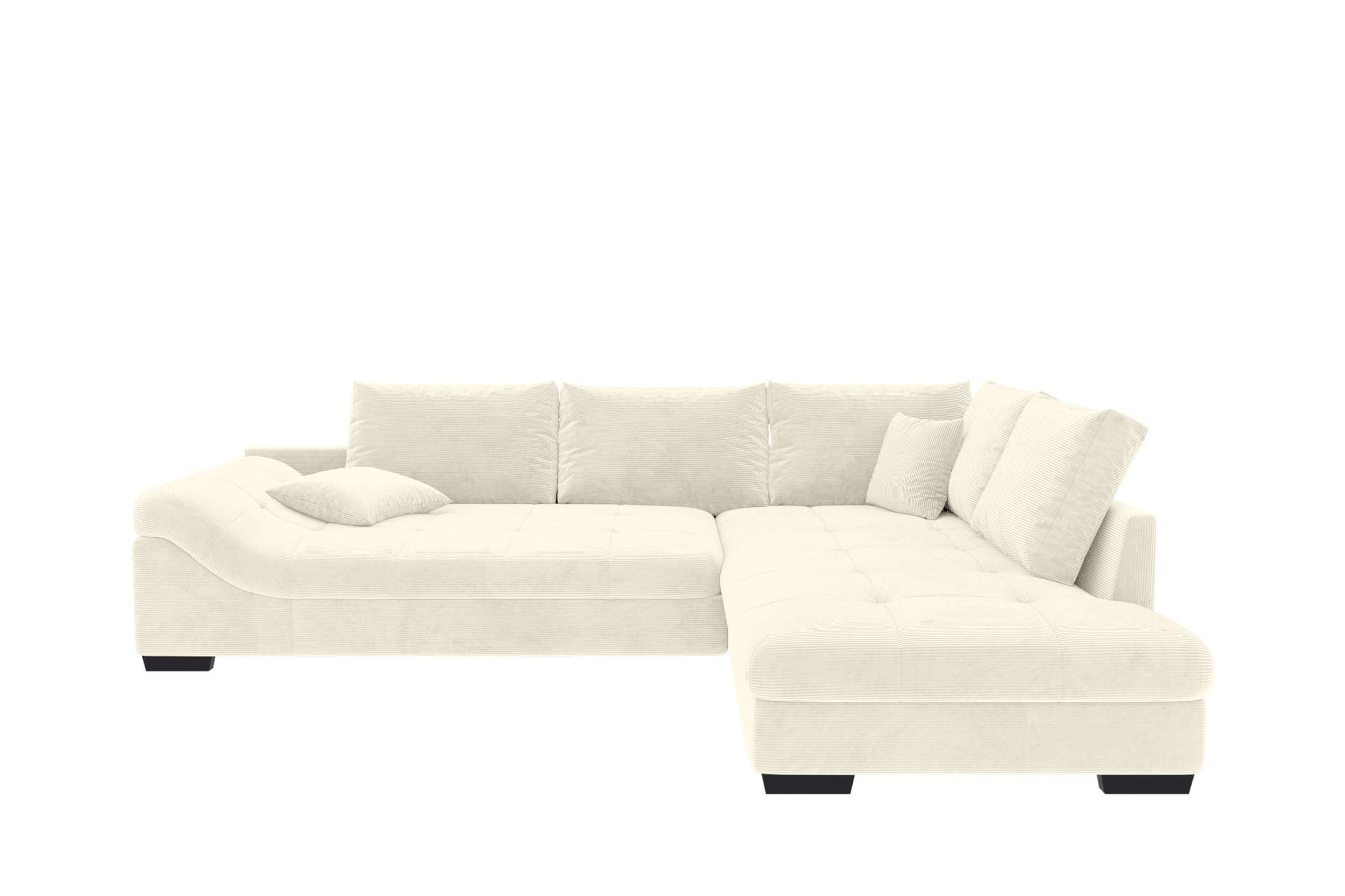 Couch Mykonos L Form in Stoff creme