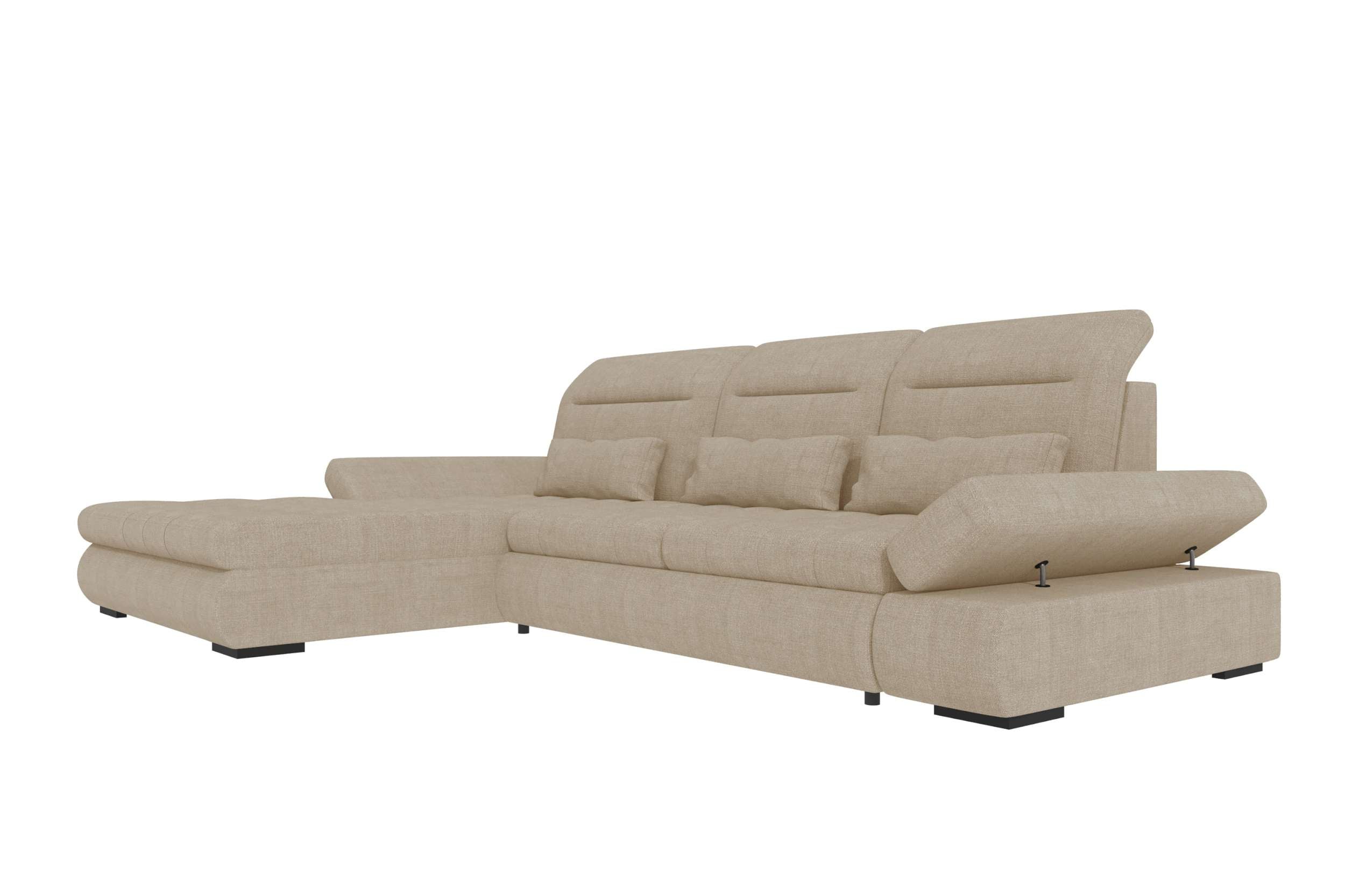 Polster Ecksofa Ares L Form Plus Creme