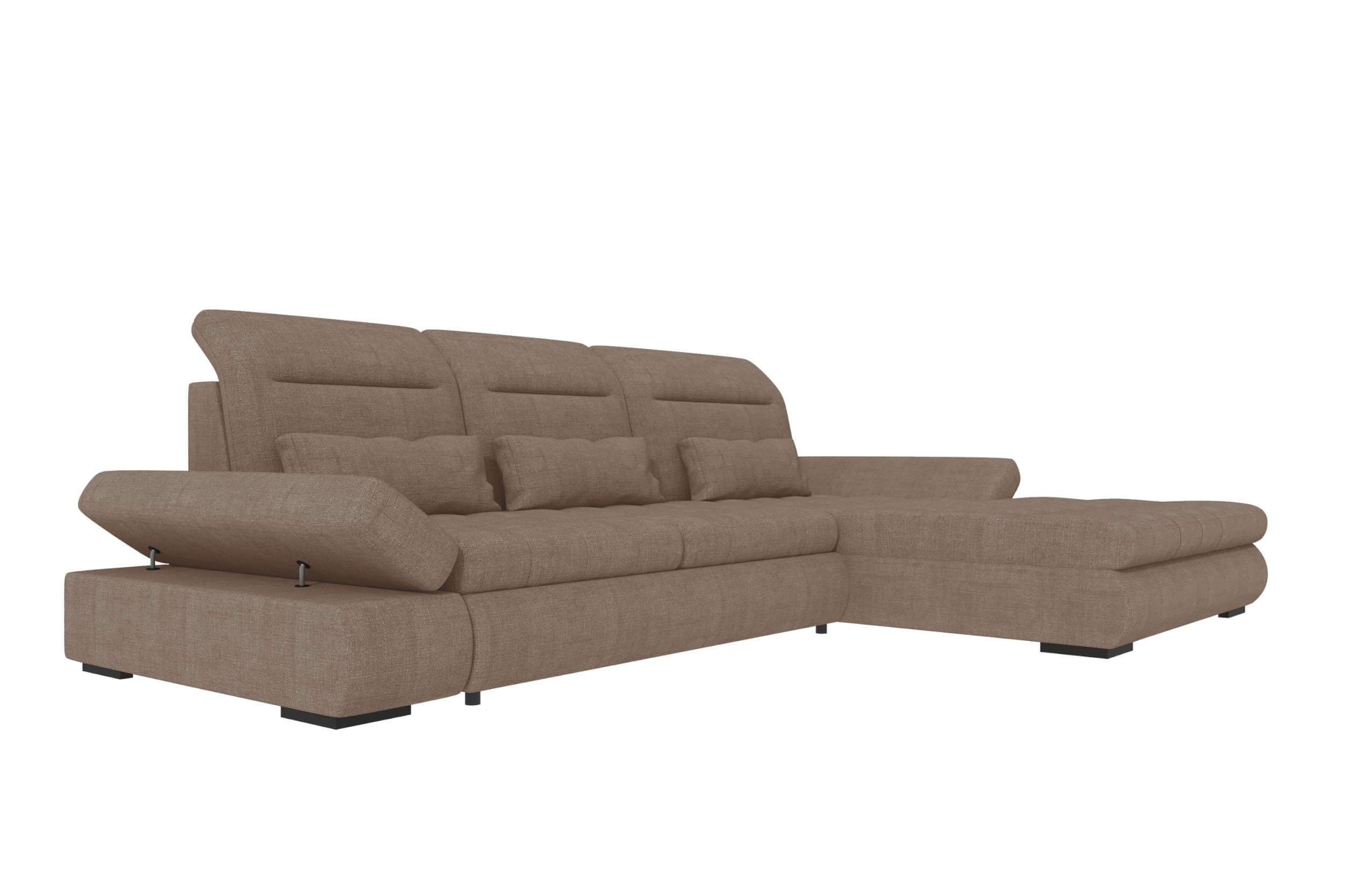 Ecksofa Ares L Form aus Stoff antilope