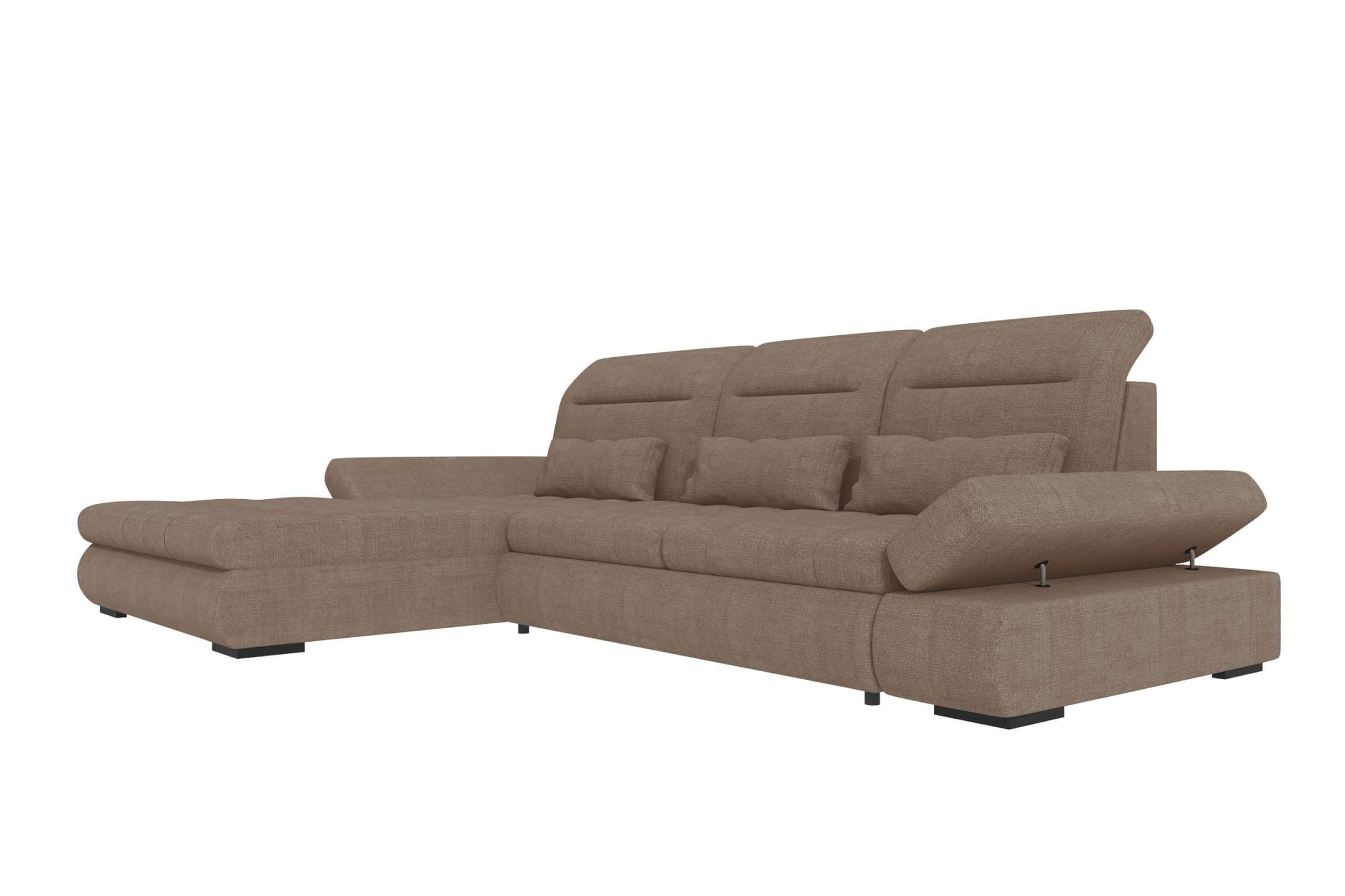 Ecksofa Ares L Form aus Stoff antilope
