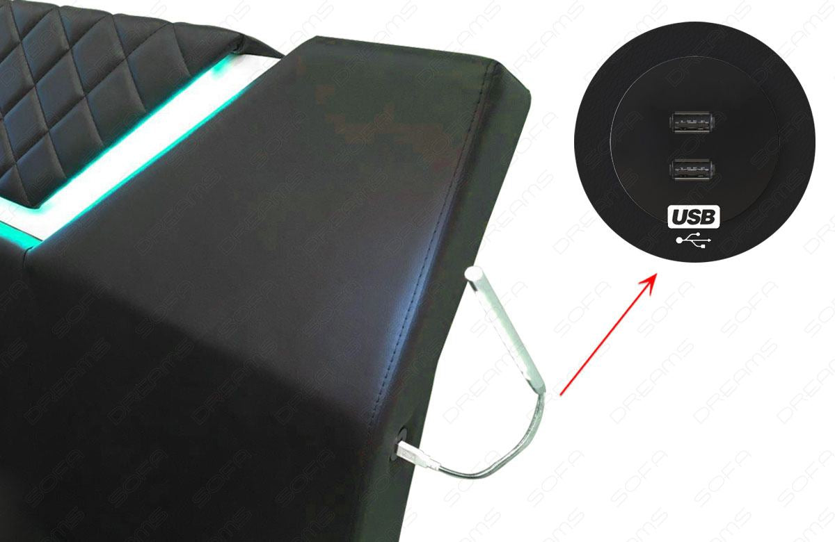 Boxspringbett Nantes mit LED-Beleuchtung