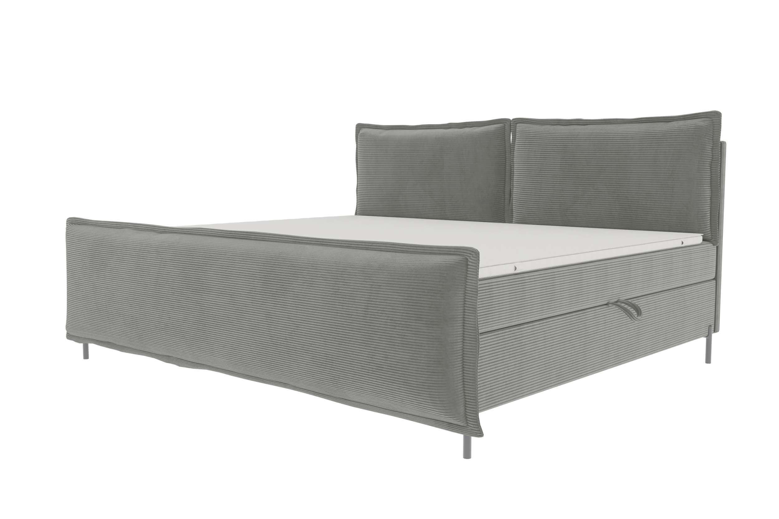Boxspringbett Elysio Plus Familienbett Hellgrau