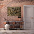 Wandbild Holz Büffel – Natur Wandkunst