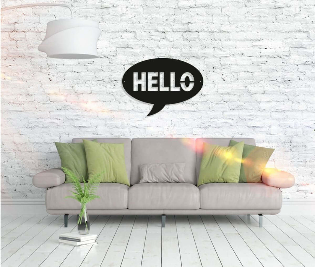 Wandbild Hello