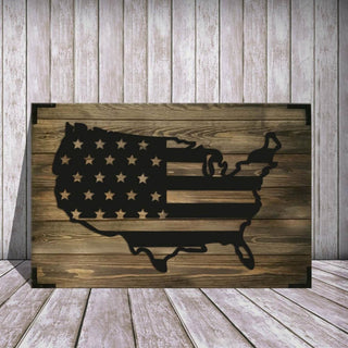 Wandbild Holz USA – Patriotic Wanddekoration für Wohnzimmer - Bild 3