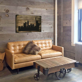 Wandbild Holz New York – Urbanes Design für Wohnzimmer - Bild 2