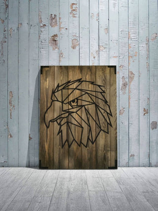 Wandbild Holz Adler – Majestätisches Design für Wohnzimmer - Bild 3