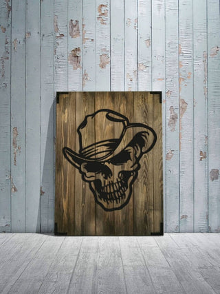 Wandbild Holz Cowboy – Vintage Wanddekoration für Wohnzimmer - Bild 3