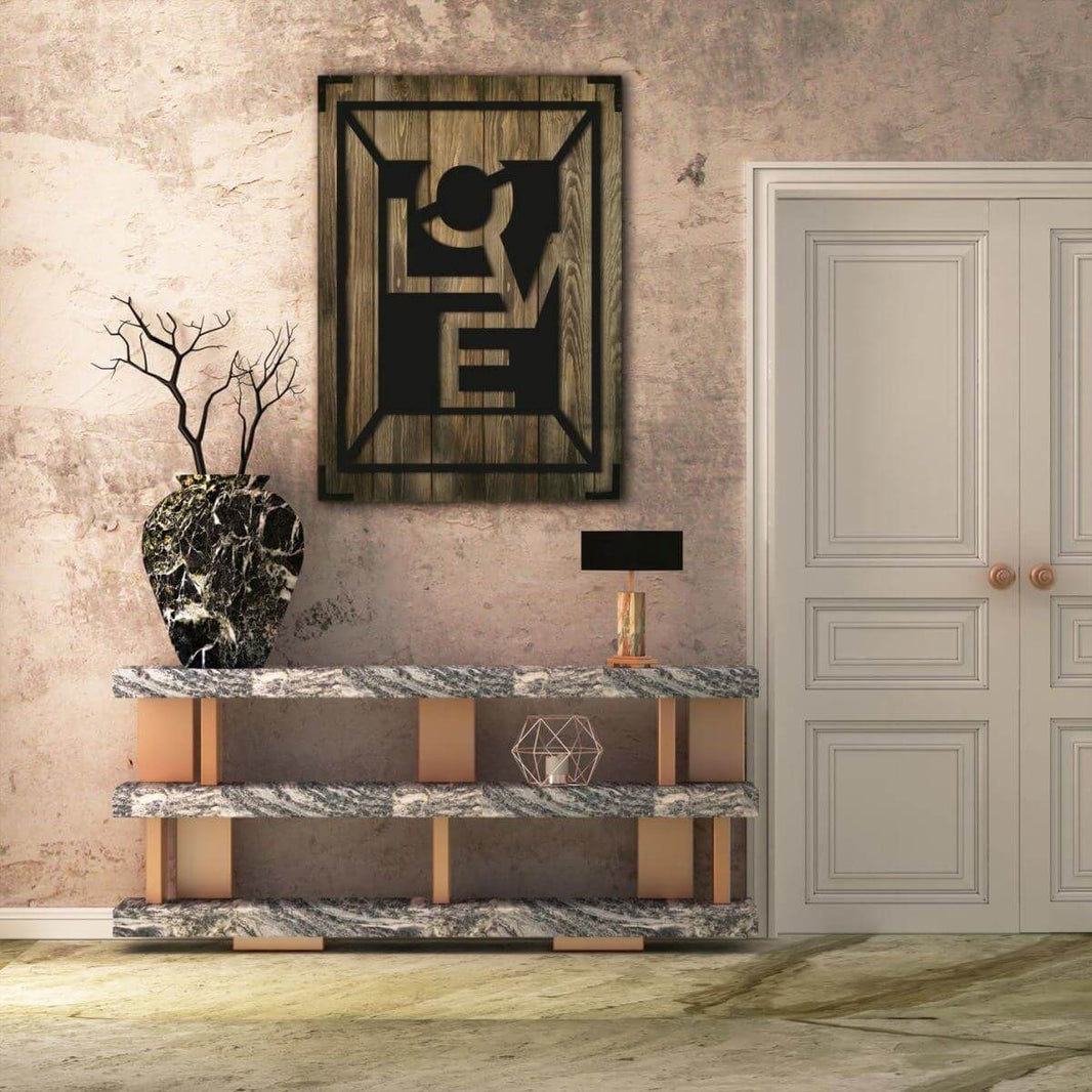 Wandbild Holz Love Romantische