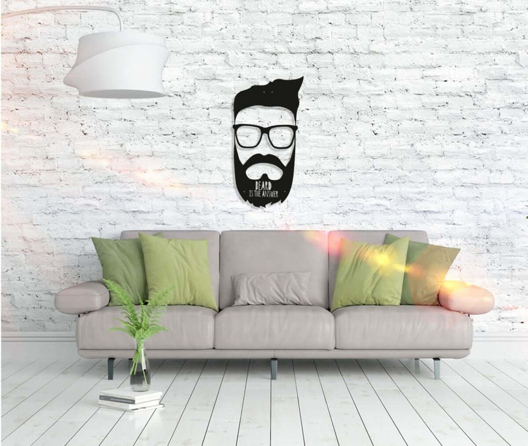 Wandbild Beard Answer