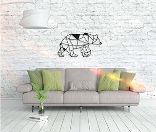 Metall Wandbild "Bear" Natur-Inspiration für Wohnzimmer