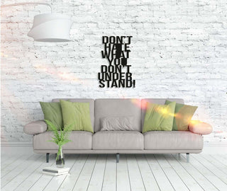 Metall Wandbild "Don't Hate" für dein Zuhause
