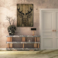 Wandbild Hirsch aus Holz – 50 × 70 cm