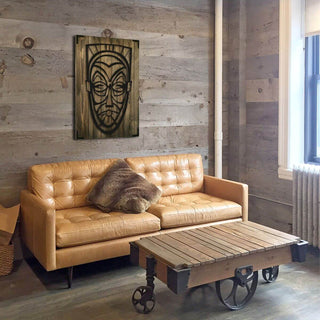 Wandbild Holz Maske – Exklusive Wanddeko für Wohnzimmer - Bild 2