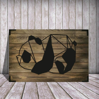 Wandbild Holz Grizzly – Natur Deko für Wohnzimmer - Bild 3