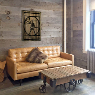 Wandbild Holz Skelett – Gruselige Wandkunst für Wohnzimmer - Bild 2