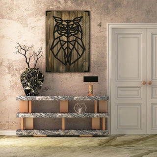 Wandbild Holz Eule – Naturdesign für Ihr Zuhause - Bild 1