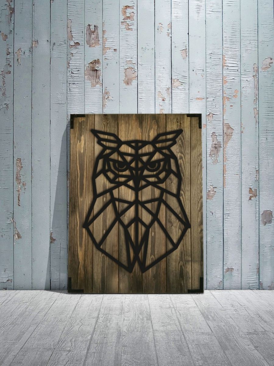 Wandbild Holz Eule – Naturdesign für Ihr Zuhause - Bild 3