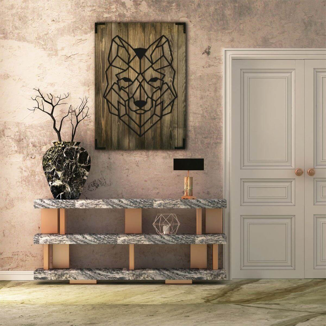 Wandbild Holz Hund Tierisches