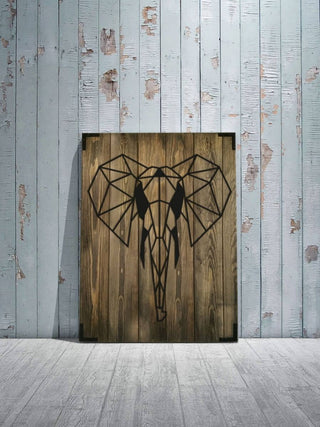 Wandbild Holz Elefant – Exotisches Design für Wohnzimmer - Bild 3