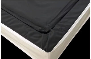 Wasserbett Venedig mit LED und runden Kopfpolstern Grau-Weiß
