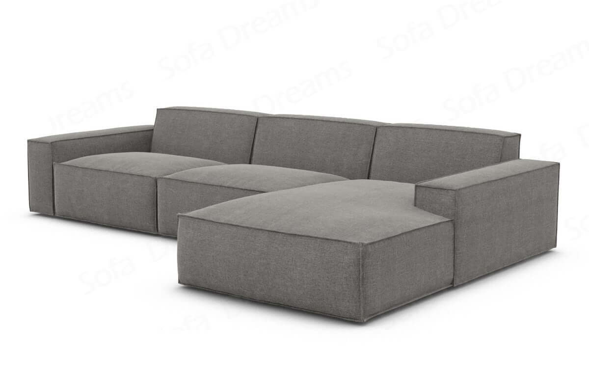 Stoff Ecksofa Formenta L-Form dunkelgrau