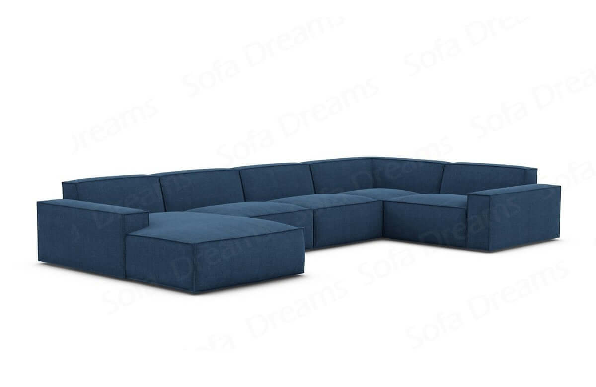 Wohnlandschaft Formenta U-Form aus Stoff Blau
