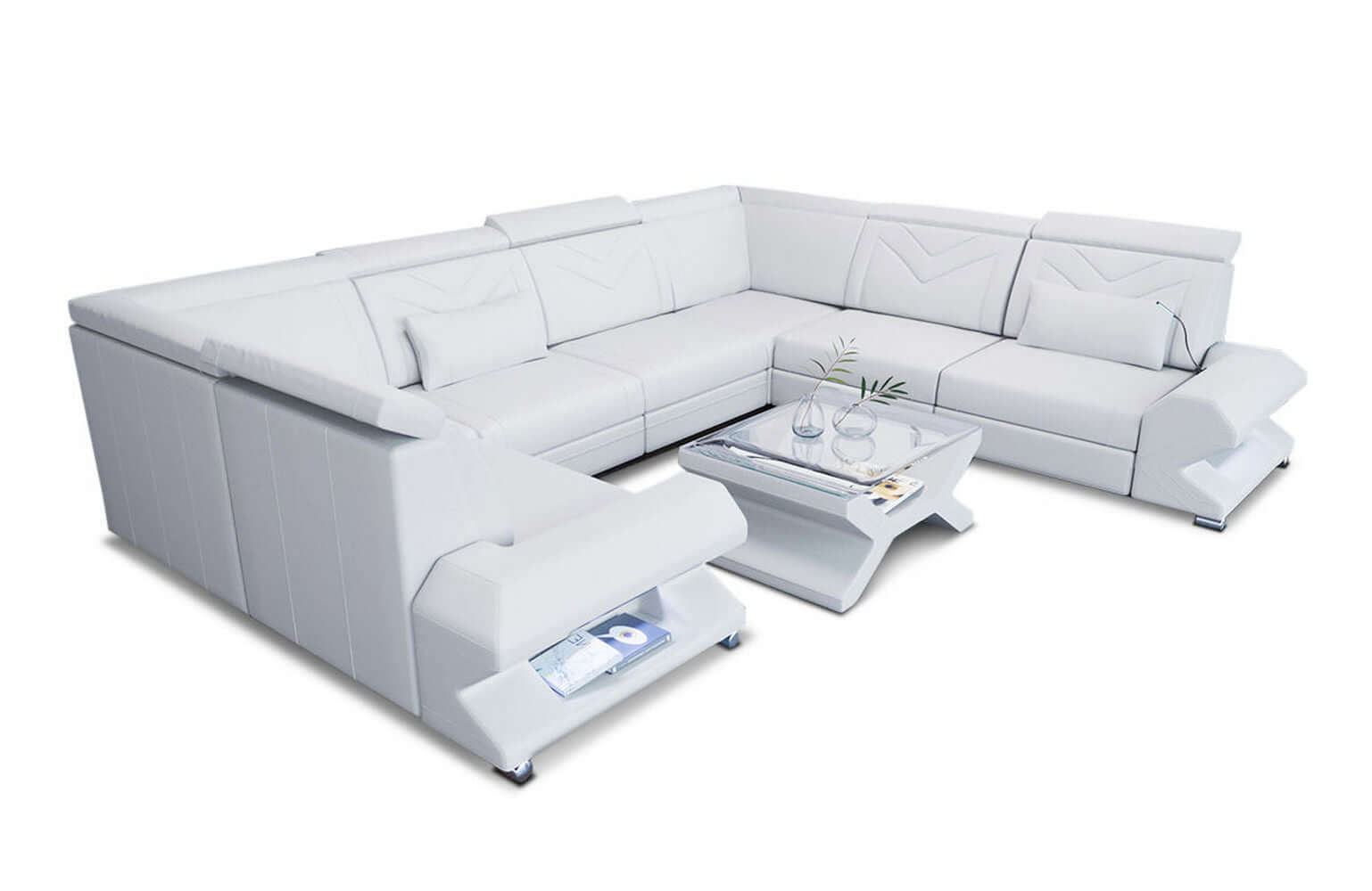 Mini Leder Wohnlandschaft Sorrento – Modern und Stilvoll